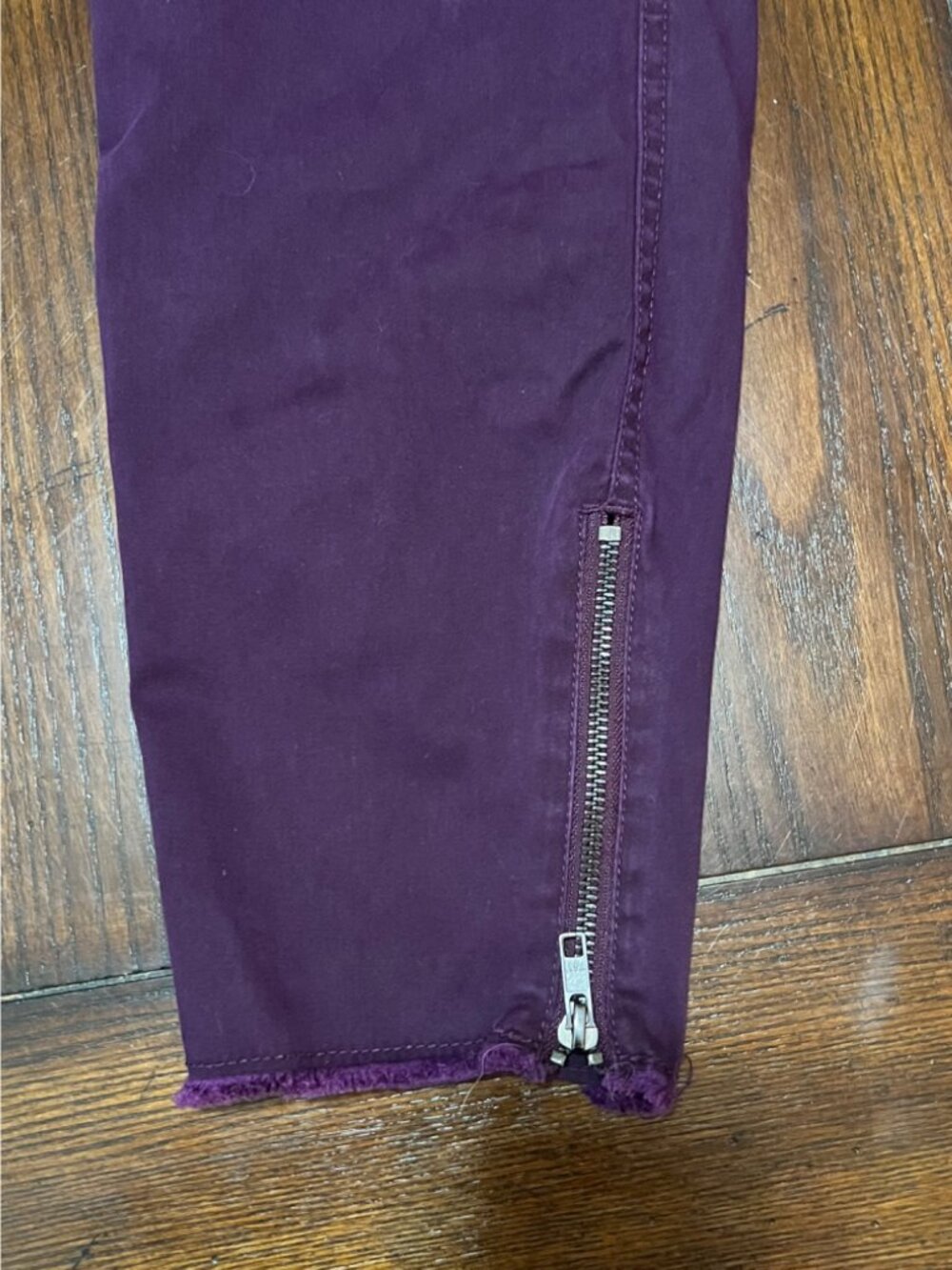 Lane Bryant Purple High Rise Chino Pants Zip Ankle Skinny Slim Stretch 16 - Picture 5 of 8
